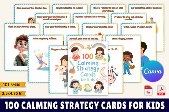 100 Calming Strategy Cards for Kids: A Designer's Guide