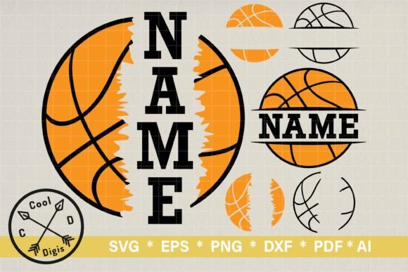 Basketball Name SVG Clipart for Cricut: Creative Design Assets