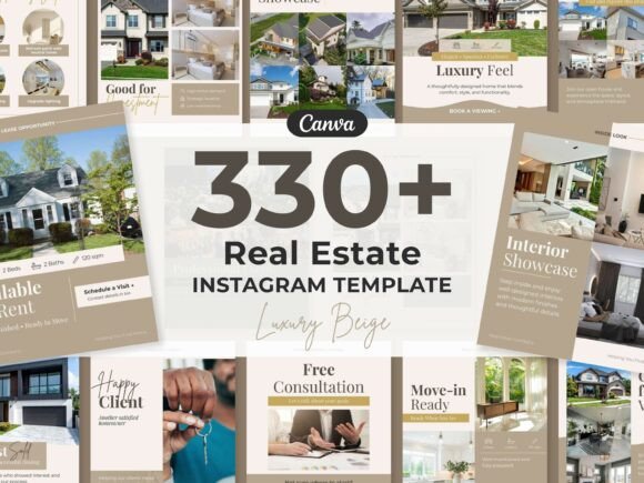 Build a Cohesive Brand with the 330 Beige Canva Instagram Template Kit