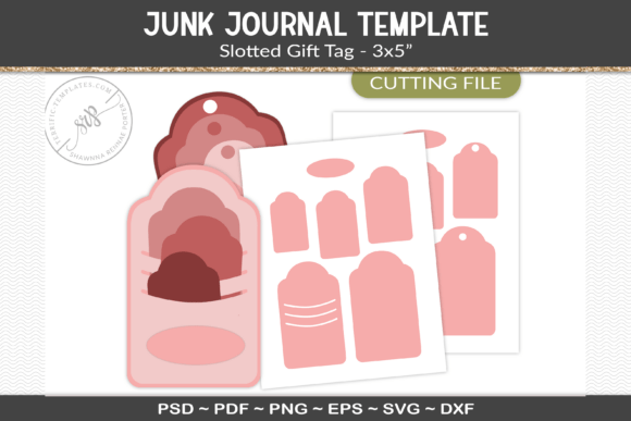 Designing with the Junk Journal Slotted Gift Tag Template