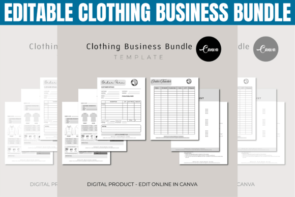Editable Clothing Business Bundle: Streamline Your Brand