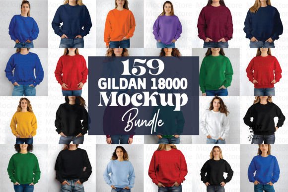 Elevate Your Brand with the Gildan 18000 Mockup Bundle