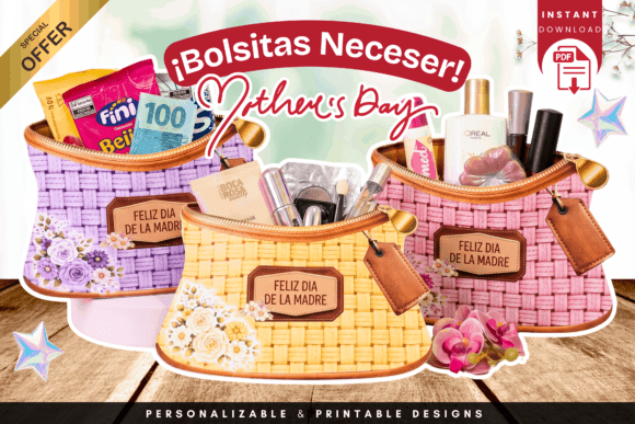 Elevate Your Mother's Day Branding with Woven Basket Pouch Templates
