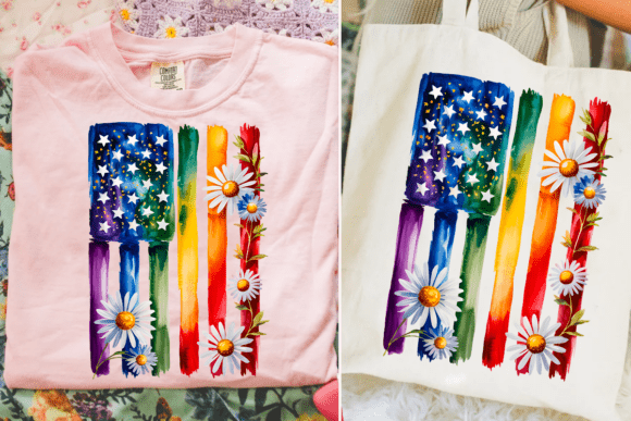 Floral Rainbow Pride Flag Png: Vibrant LGBTQ+ Design Asset