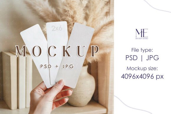 Realistic Bookmark and Photo Strip Mockups for Designers
