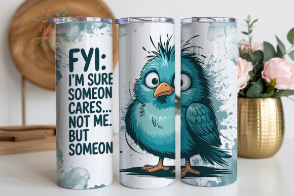 Sarcastic Bird Funny 20oz Tumbler Wrap: Your Next Design Asset