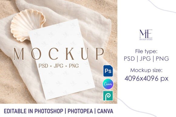 Summer 5x7 Card Mockup: Perfect for Beach Invitations