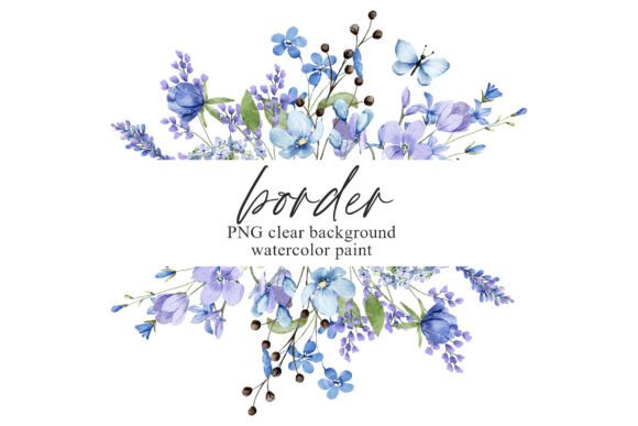 Watercolor Blue Flower Frame Border: A Designer's Guide to This PNG Clipart